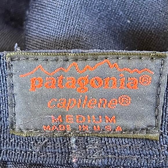 Patagonia vintage blue Capilene Polyester fleece-lined leggings (M) - Picture 7 of 7